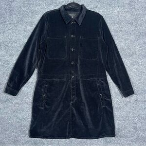 Lucky Brand Womens Large Black Velvet‎ Tie Back Witchy Dress Halloween Wednesday